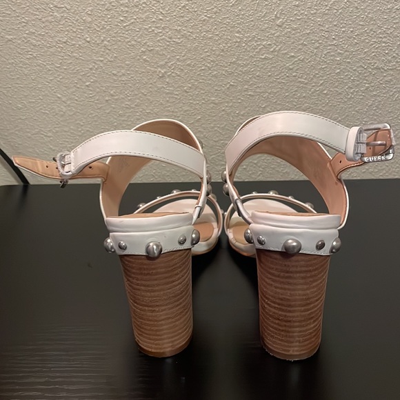 Women’s Guess White Block Heels. - Picture 4 of 6